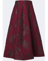 Rebecca Vallance - Waverly Floral Cloque Midi Skirt - Lyst