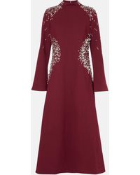 Jonathan Simkhai - Odetta Embellished Crepe Midi Dress - Lyst