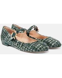 Gianvito Rossi - Mary-Jane-Ballerinas Mary Ribbon Aus Boucle - Lyst