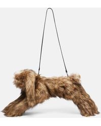 Simone Rocha - Crystal-Embellished Faux Fur Clutch - Lyst