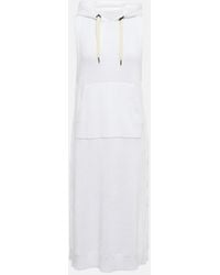 Brunello Cucinelli - Ivory Midi Dress Cotton, Brass, Ecobrass - Lyst