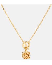 Loewe - Anagram 24Kt-Plated Sterling Necklace - Lyst