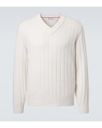 Brunello Cucinelli - Ribbed-Knit Cashmere Sweater - Lyst