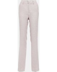 Alessandra Rich - Sequined Mid-rise Straight Pants - Lyst