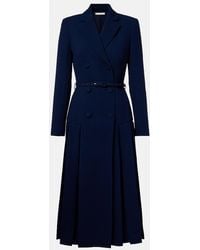 Emilia Wickstead - Chaney Wool Crepe Midi Dress - Lyst