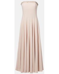 Costarellos - Aldina Crystal-Embellished Crepe Midi Dress - Lyst