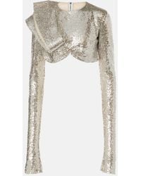 Maticevski - Cropped-Top Mit Pailletten - Lyst