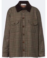 Blazé Milano - Olmida Berber Checked Wool And Cashmere Jacket - Lyst