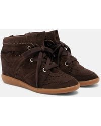 Isabel Marant - Bobby Suede Wedge Sneakers - Lyst