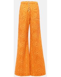 Etro - Bedruckte High-Rise Flared Jeans - Lyst