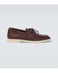 Loro Piana - Segelschuhe Sea-Sail Walk Aus Leder - Lyst