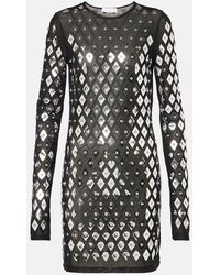 Rabanne - Studded Jersey Minidress - Lyst