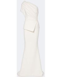 Safiyaa - Elyna Asymmetric Crepe Gown - Lyst