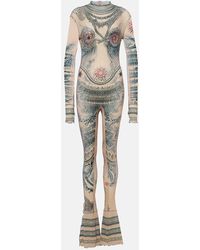 Jean Paul Gaultier - Mono Sun Tattoo de malla estampado - Lyst