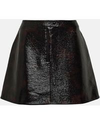 Courreges - Tortoise-printed Cotton-blend Miniskirt - Lyst