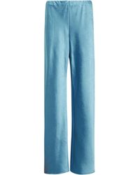 Vince Satin High-rise Wide-leg Bias Pants - Blue