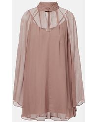 STAUD - Esther Chiffon Minidress - Lyst
