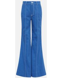 Zimmermann - High-Rise Flared Jeans High Tide - Lyst