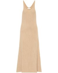 Ryan Roche Strickkleid aus Kaschmir - Natur