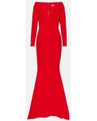 Safiyaa - Wilson Crepe Fishtail Gown - Lyst