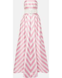 Rebecca Vallance - Jocelyn Striped Satin Gown - Lyst