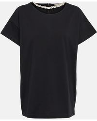 Christopher Kane - Embellished Cotton T-shirt - Lyst