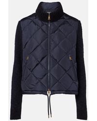 Moncler - Cardigan En Coton Melange A Empiecements - Lyst