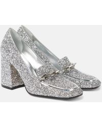 Jimmy Choo - Diamond Tilda 85 Glitter Loafer Pumps - Lyst