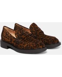 Gianvito Rossi - Harris Leopard-Print Suede Loafers - Lyst