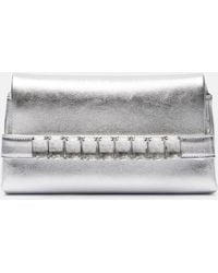 Jimmy Choo - Kya Metallic Leather Clutch - Lyst
