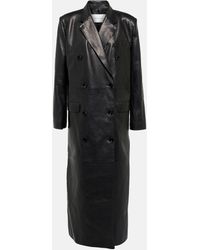 Magda Butrym - Double-breasted Leather Coat - Lyst