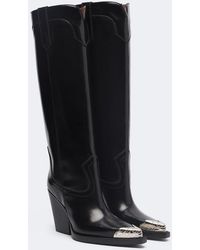 Paris Texas - El Dorado Embellished Leather Cowboy Boots - Lyst