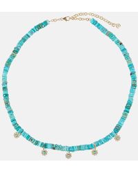 Sydney Evan - Daisy 14kt Gold Beaded Necklace With Diamonds - Lyst