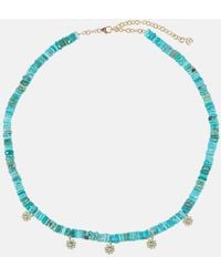 Sydney Evan - Daisy 14Kt Beaded Necklace With Diamonds - Lyst