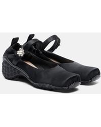 Simone Rocha - Verzierte Ballerinas Ballet Runner Aus Satin - Lyst