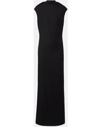 Brunello Cucinelli - Vestido De Fiesta En Mezcla De Lana Con Cuentas Monili - Lyst