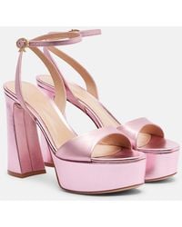 Gianvito Rossi - Nancy 110 Leather Platform Sandals - Lyst