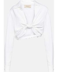 Adriana Degreas - Cropped-Top Aus Einem Leinengemisch - Lyst