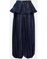 Adriana Degreas - Pantaloni A Gamba Larga Con Paillettes - Lyst
