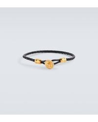 Versace - Bracelet Medusa en cuir a logo - Lyst