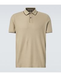 Loro Piana - Brentwood Cotton-Blend Pique Polo Shirt - Lyst
