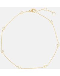 STONE AND STRAND - Diamonds By The Dozen 10kt Gold Anklet With Diamonds - Lyst