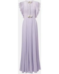 Self-Portrait - Verziertes Maxikleid Aus Chiffon - Lyst