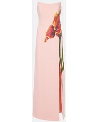 Costarellos - Margita Floral Crepe Corset Gown - Lyst