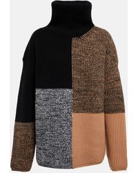 JOSEPH - Patchwork Wool Turtleneck Sweater - Lyst