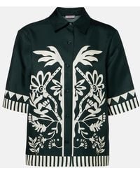 Eres - Chemise Emeraude Imprimee En Soie - Lyst