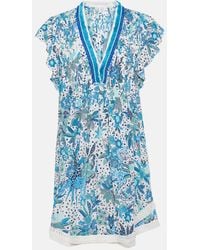 Poupette - Sasha Floral Ruffled Minidress - Lyst
