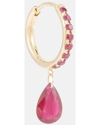 PERSÉE - Piercing 18kt Gold Single Earring With Ruby - Lyst