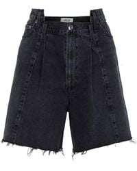 Agolde Jeansshorts Pieced Angled - Blau