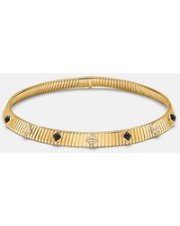 BVLGARI - Tubogas 18Kt Necklace With Diamonds And Onyx - Lyst